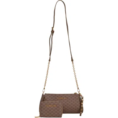 Bebe Adela Monogram Crossbody Baguette With Wallet