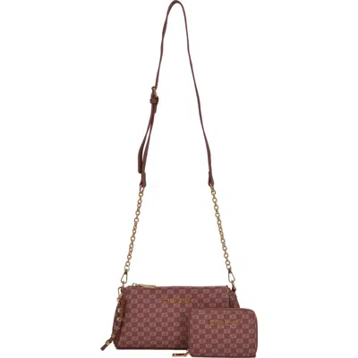 Bebe Adela Monogram Crossbody Baguette With Wallet