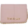 Bebe Ailey Embossed Large Crossbody Bag In Solid Dark Blush