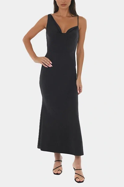 Bebe Airflow Cowl Maxi Dress In Black, Women's At Urban Outfitters