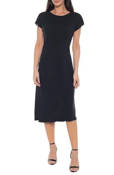 Bebe Airflow Midi Dress In Black