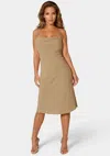 Bebe Airflow Slip Dress In Mocha