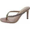 Bebe Aislinn Womens Rhinestone Slip On Heels In Multi