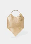 Bebe Alabama Metal Handle Crossbody In Gold,white