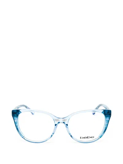 Bebe Animal-print Cat-eye Glasses In Blue
