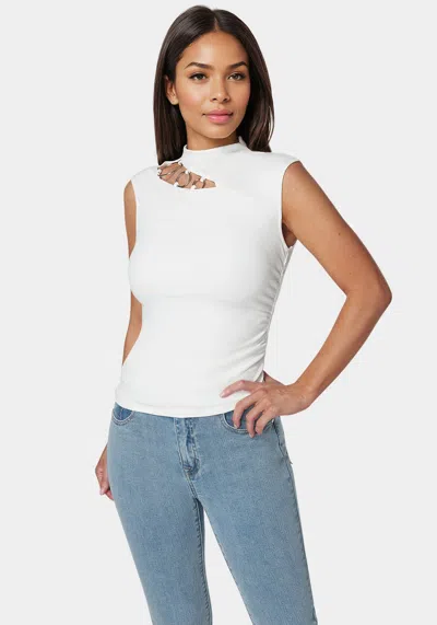Bebe Asymmetrical Top In Pristine