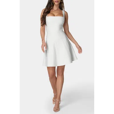 Bebe Bandage A-line Minidress In Brown