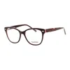 Bebe Ladies Multi-color Rectangular Eyeglass Frames Bb5194 In Brown