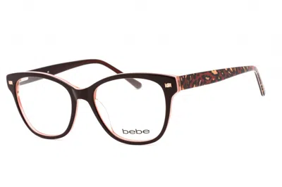 Bebe Bb5194 Animal Print Eyeglasses In Brown