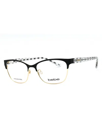 Bebe Bb5196 Eyeglasses In Jet/clear Demo Lens