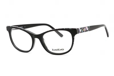 Bebe Bb5198 Cat Eye Plastic Eyeglasses In Black