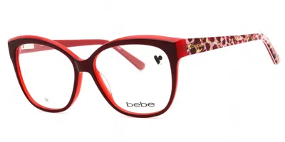 Bebe Bb5214 603 Occhiali Da Vista Rossi Per Donna (solo Montatura)
