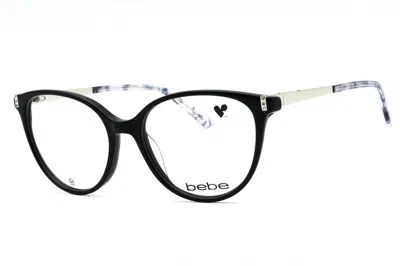 Bebe Bb5215 Round Acetate Eyeglasses In Black