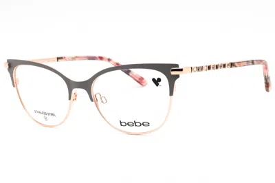 Bebe Bb5224 Cat-eye Metal Frame Eyeglasses In Gray