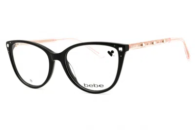 Bebe Bb5225 Cat Eye Acetate Eyeglasses In Black
