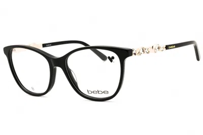 Bebe Bb5229 Acetate Cat-eye Eyeglasses In Black