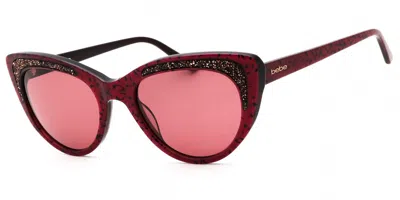 Bebe Bb7242 650 Women's Sunglasses Pink Size 55 In Red