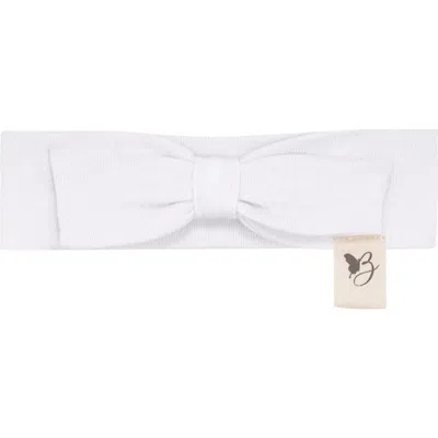 Bebe Bella Baby Bow Tie Headband In White