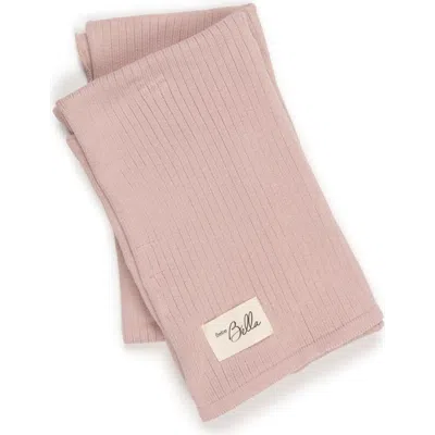 Bebe Bella Bella Rib Knit Blanket In Pink