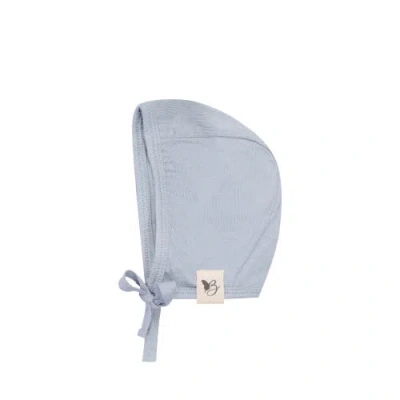 Bebe Bella Babies'  Boy Knit Bonnet With Strap Tie In Blue