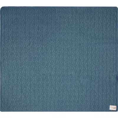 Bebe Bella Boy Mix Cable Knit Blanket In Blue