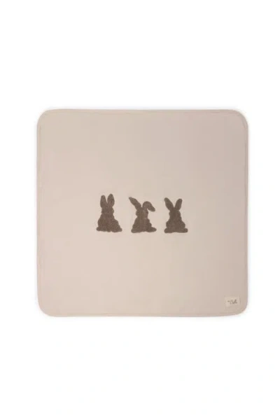 Bebe Bella Bunny Applique Jersey Blanket In Pink