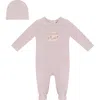 Bebe Bella Babies'  Carousel Print Romper With Hat In Pink