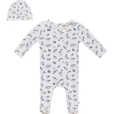 Bebe Bella Kids'  Floral Delight Romper With Hat Set In White
