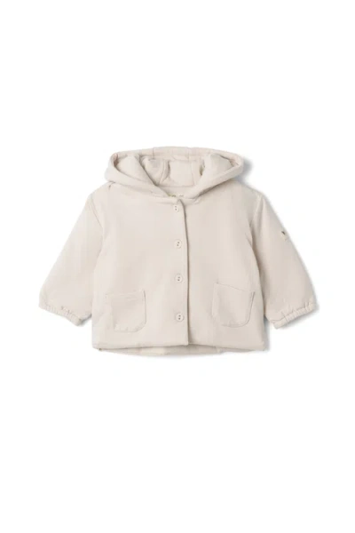Bebe Bella Kids'  Front Button Pocket Puff Jacket In White