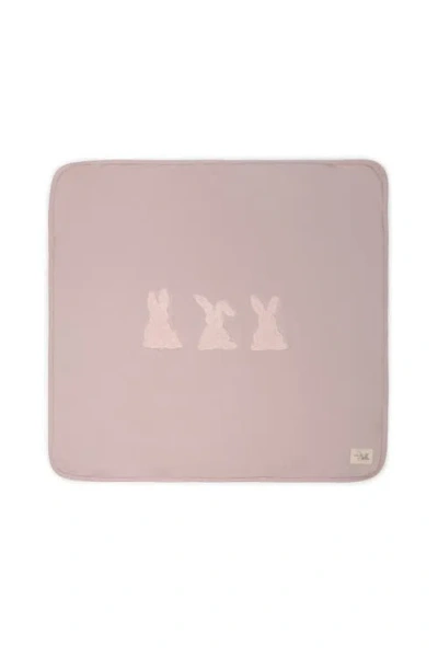 Bebe Bella Babies'  Girl Bunny Applique Jersey Blanket In Pink