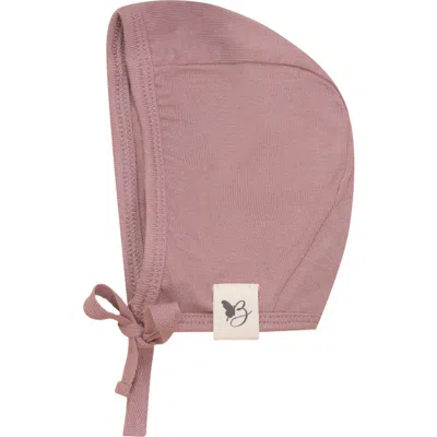 Bebe Bella Babies'  Girl Knit Bonnet With Strap Tie In Pink
