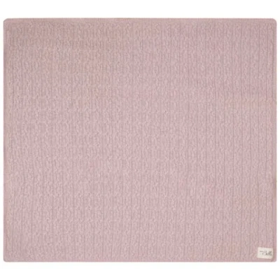 Bebe Bella Girl Mix Cable Knit Blanket In Pink