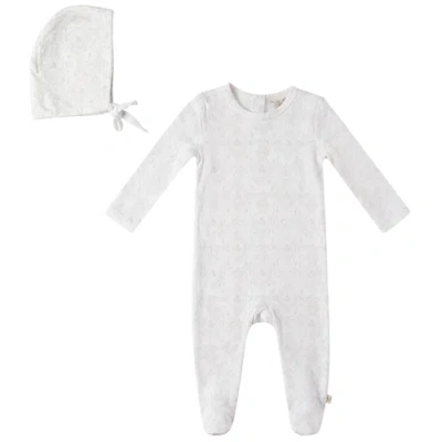 Bebe Bella Babies'  Modal Layette Romper With Bonnet Set In White