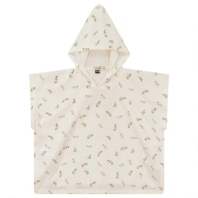 Bebe Bella Plant Printed Terry Poncho In Multi