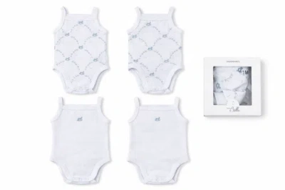 Bebe Bella Babies'  Pointelle Rocking Horse Undershirts Pack In White