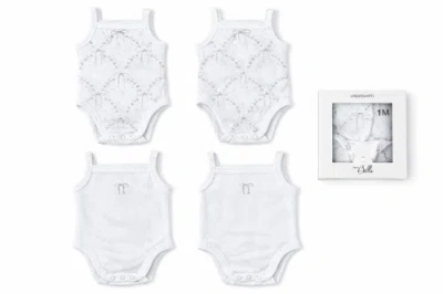 BEBE BELLA BEBE BELLA RIB BOW UNDERSHIRTS PACK