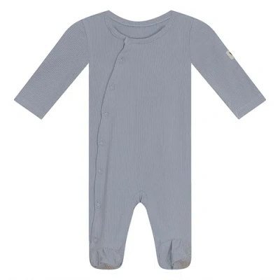 Bebe Bella Kids'  Ribbed Button Up Long Sleeve Assorted Romper Set In Blue