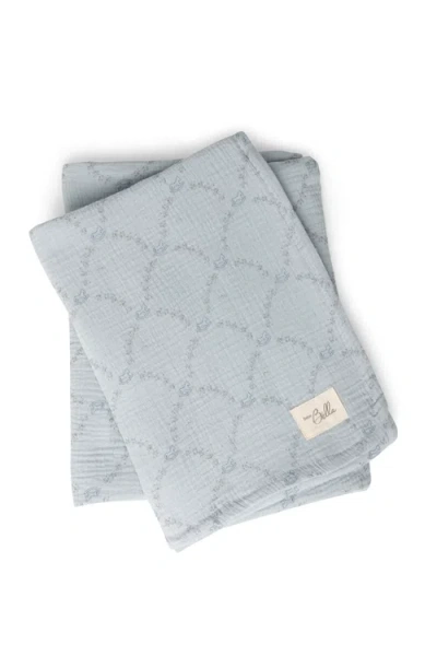 Bebe Bella Rocking Horse Print Knit Swaddle In Blue