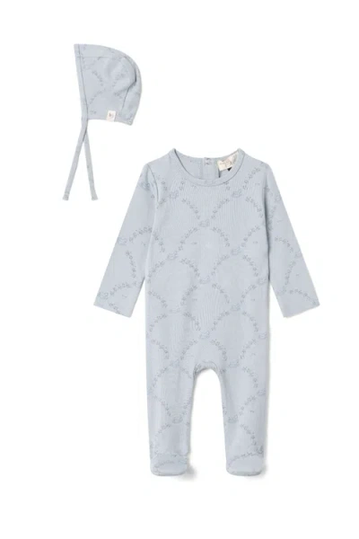 Bebe Bella Babies'  Rocking Horse Print Romper With Hat In Blue