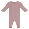 Bebe Bella Ribbed Button Up Long Sleeve Assorted Romper Set In Pink
