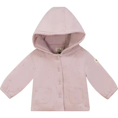 Bebe Bella Kids'  Sprinkle Print Puffy Hood Jacket In Neutral