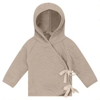 Bebe Bella Kids'  Stars Front Neck Quilted Jacket In Brown
