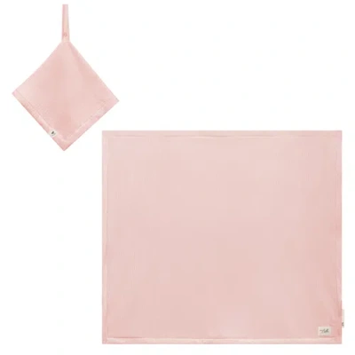 Bebe Bella Velour Rib Blanket With Matching Lovey In Pink