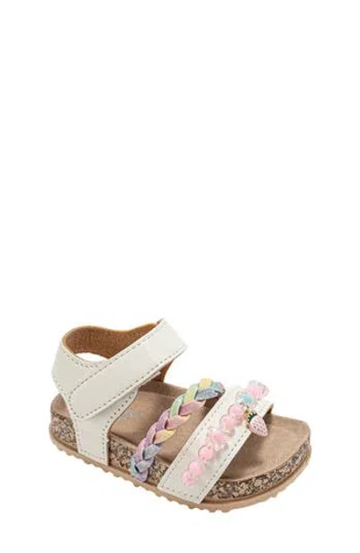 Bebe Berry Beaded & Braided Sandal In Multi