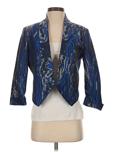Pre-owned Bebe Blazer Jacket In Blue