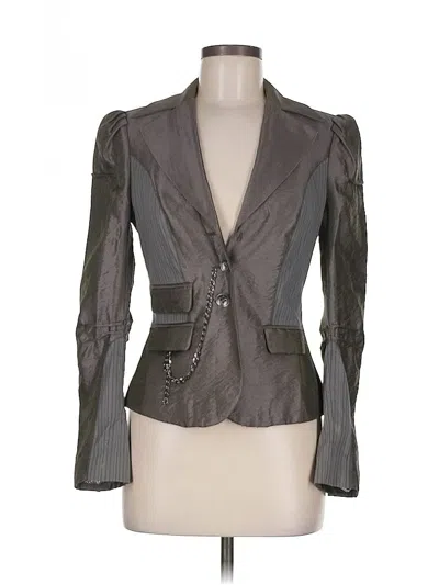 Pre-owned Bebe Blazer Jacket In Gray