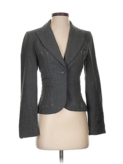Pre-owned Bebe Blazer Jacket In Gray