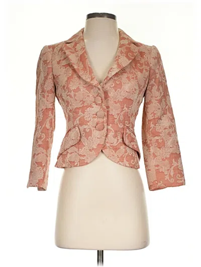 Pre-owned Bebe Blazer Jacket In Orange