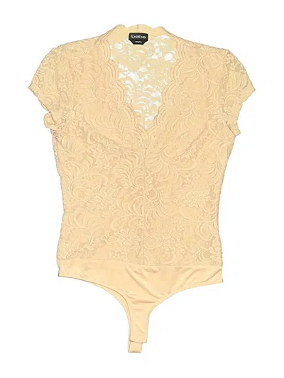 Pre-owned Bebe Bodysuit In Tan