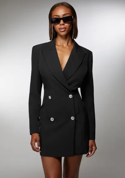 Bebe Bold Blazer Dress In Black